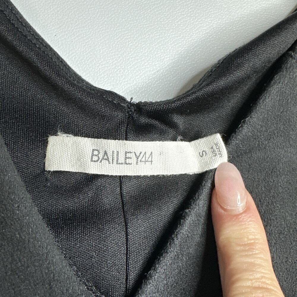 Bailey 44 Black Faux Suede V Neck Tank Top Small Sleeveless Minimalist Blouse S - Picture 6 of 8